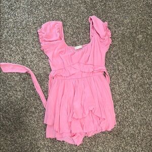 Altar'd State Pink romper w tie in the back